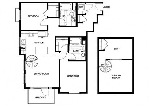B18  Floor Plan at Candara at Hancock Park Apartments in Los Angeles CA